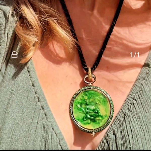 Jade Round Pendant - image 3