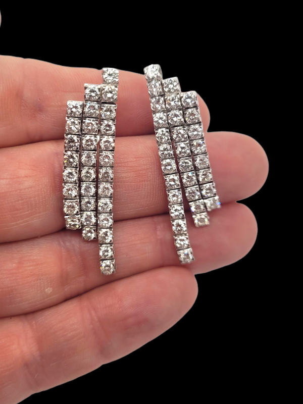 Pair of diamond tassel drop earrings SKU: 8264 DBGEMS - image 2