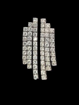 Pair of diamond tassel drop earrings SKU: 8264 DBGEMS