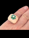 1960's angels kindly coral and emerald ring SKU: 8263 DBGEMS - image 2
