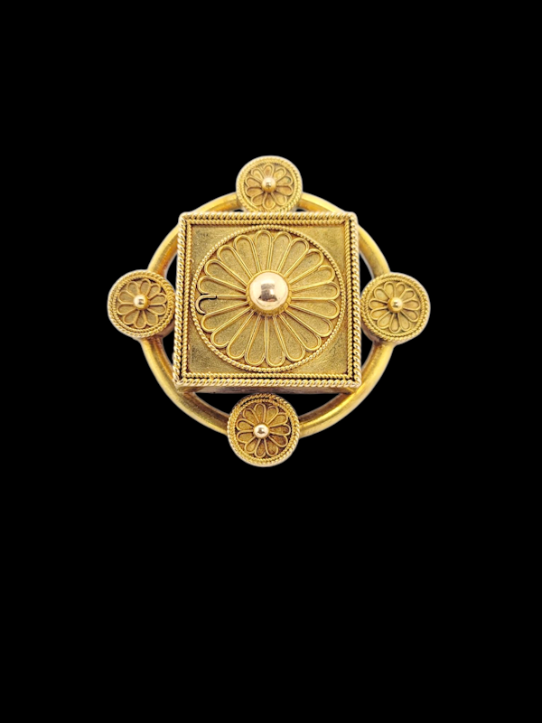 Archaeological revival 19th century gold brooch SKU: 8261 DBGEMS - image 1