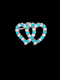 Fine Antique turquoise and diamond entwined heart SKU: 8255 DBGEMS - image 1