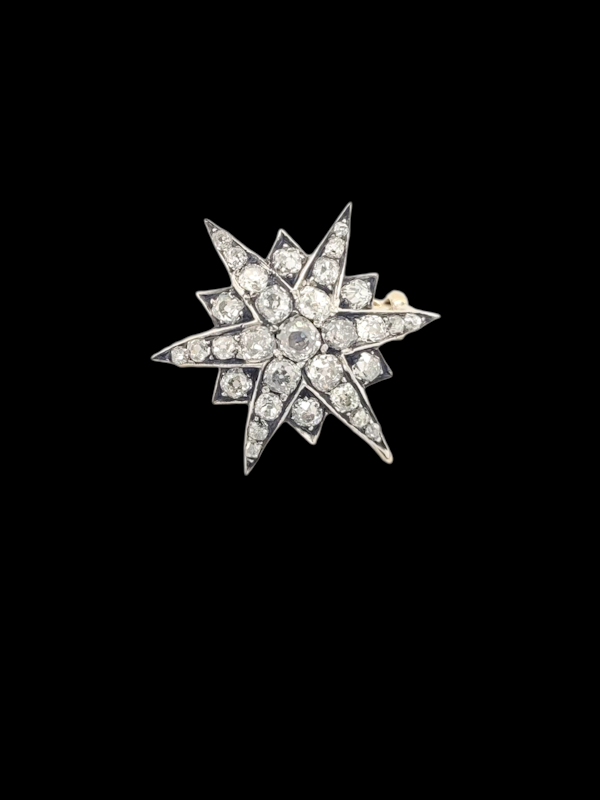 Antique diamond star brooch SKU: 8253 DBGEMS - image 1