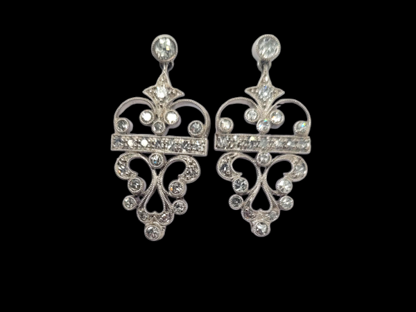 Belle epoque Edwardian diamond drop earrings SKU: 8250 DBGEMS - image 1