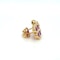 18k gold Burmese ruby 4heart clover esrrings - image 4