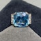Aquamarine Diamond Ring in Platinum date circa 1930-1935, SHAPIRO & Co since1979 - image 2