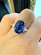 5.40ct Natural Blue Sapphire & Diamond Ring - image 5