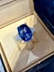5.40ct Natural Blue Sapphire & Diamond Ring - image 4