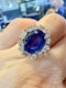 4.86ct Natural Blue Sapphire & 2.00ct Diamond Ring - image 5
