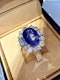 4.86ct Natural Blue Sapphire & 2.00ct Diamond Ring - image 3
