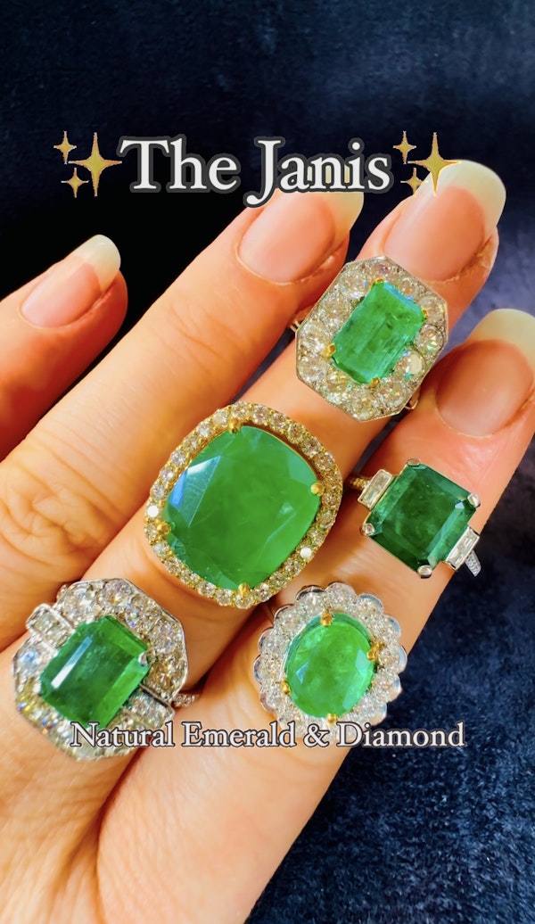 3.90ct Natural Emerald Ring - image 7