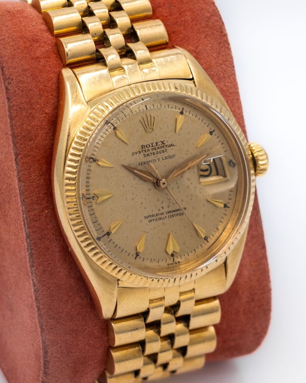 1957 Rolex Datejust 6605 ‘Serpico Y Laino’ - 36mm 18k Gold Rare Vintage Original Condition - image 5