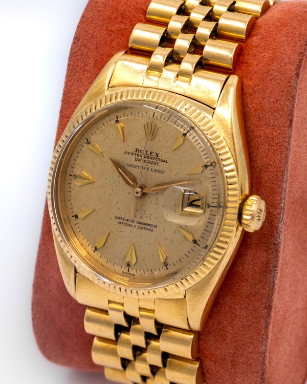 1957 Rolex Datejust 6605 ‘Serpico Y Laino’ - 36mm 18k Gold Rare Vintage Original Condition - image 4