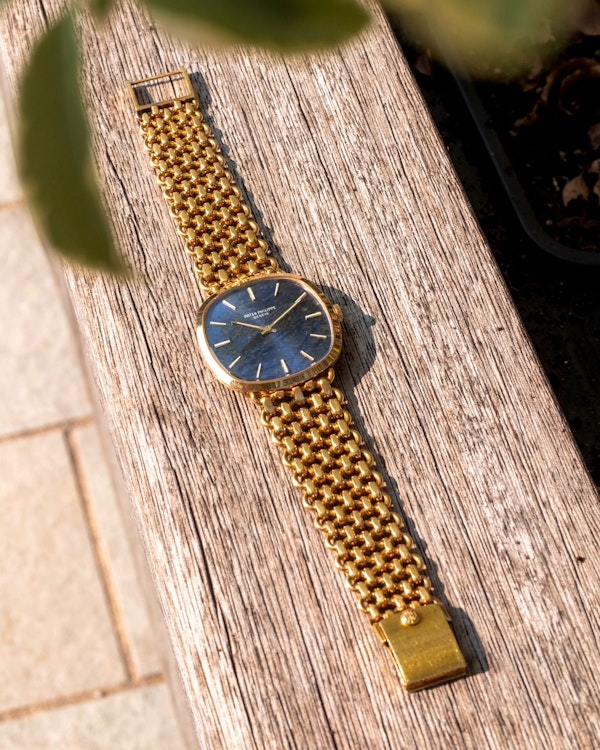 1970 Patek Philippe Golden Ellipse 3544/2 - Factory Blue Dial 18k Yellow Gold Rare Vintage Jumbo Mechanical - image 3