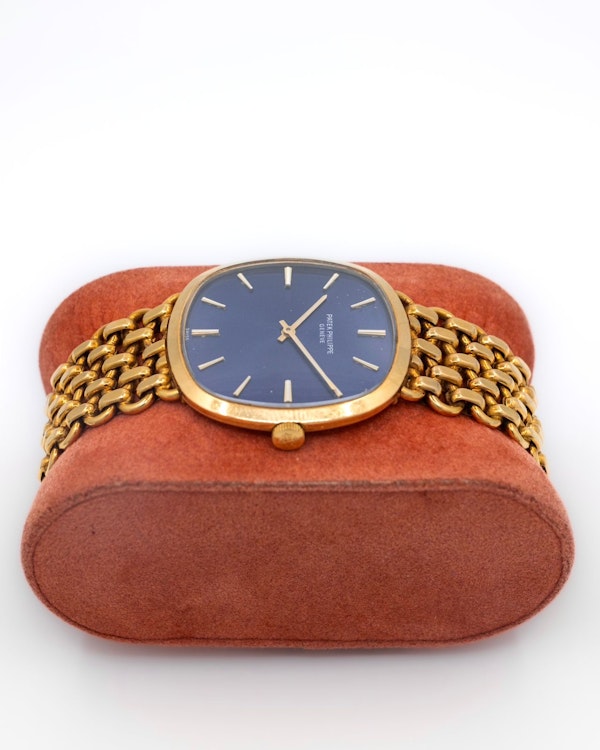 1970 Patek Philippe Golden Ellipse 3544/2 - Factory Blue Dial 18k Yellow Gold Rare Vintage Jumbo Mechanical - image 7