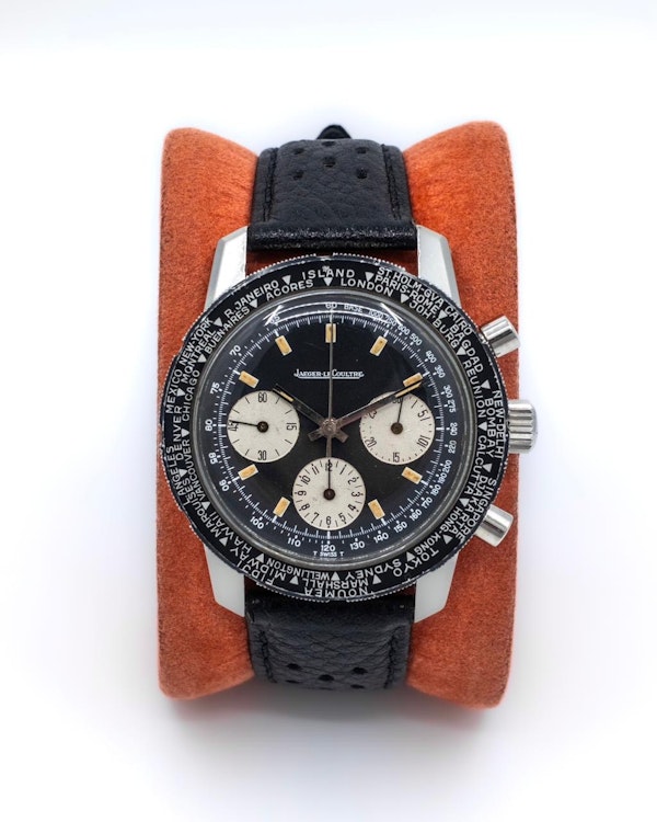 1960 Jaeger LeColutre Shark ‘World Time’ E2643 - Valjoux 72 Factory Rare Vintage Chronograph 41mm - image 3
