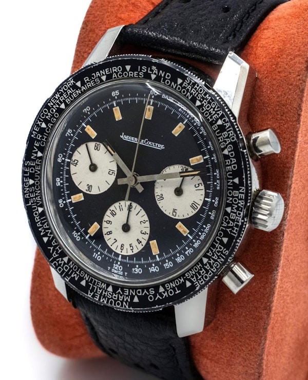 1960 Jaeger LeColutre Shark ‘World Time’ E2643 - Valjoux 72 Factory Rare Vintage Chronograph 41mm - image 4
