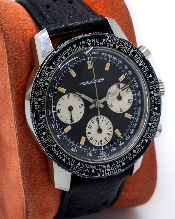 1960 Jaeger LeColutre Shark ‘World Time’ E2643 - Valjoux 72 Factory Rare Vintage Chronograph 41mm - image 5