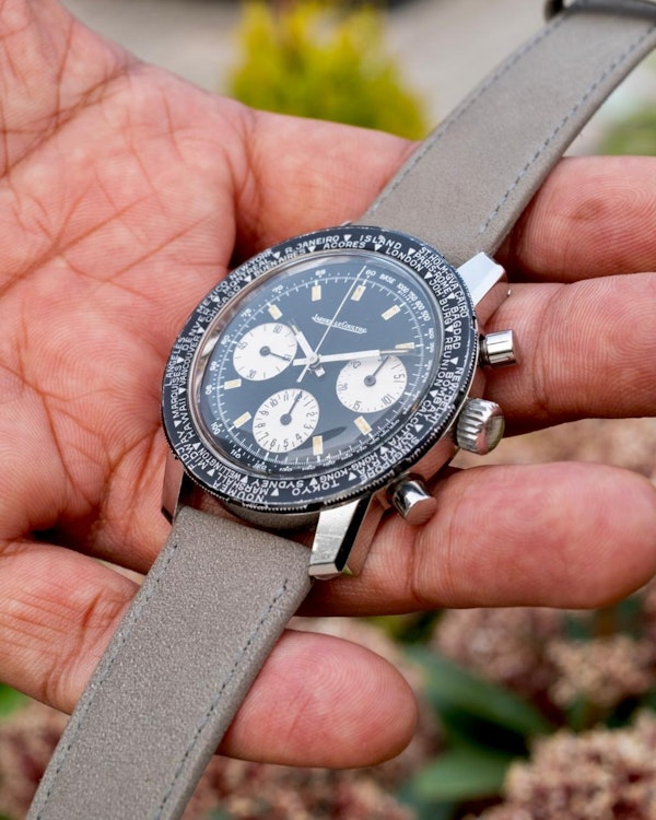 1960 Jaeger LeColutre Shark ‘World Time’ E2643 - Valjoux 72 Factory Rare Vintage Chronograph 41mm - image 2