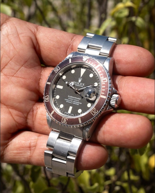 1982 Rolex Submariner 16800 Tropical Bezel Matt Dial - Rolex Service Rare Vintage Transitional Model - image 2