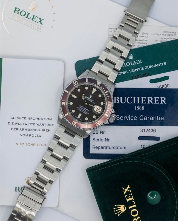 1982 Rolex Submariner 16800 Tropical Bezel Matt Dial - Rolex Service Rare Vintage Transitional Model - image 10