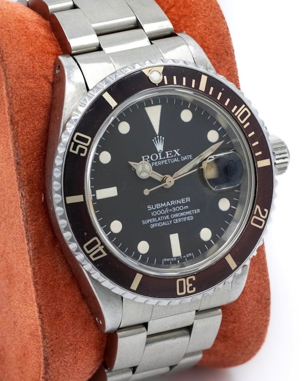 1982 Rolex Submariner 16800 Tropical Bezel Matt Dial - Rolex Service Rare Vintage Transitional Model - image 4