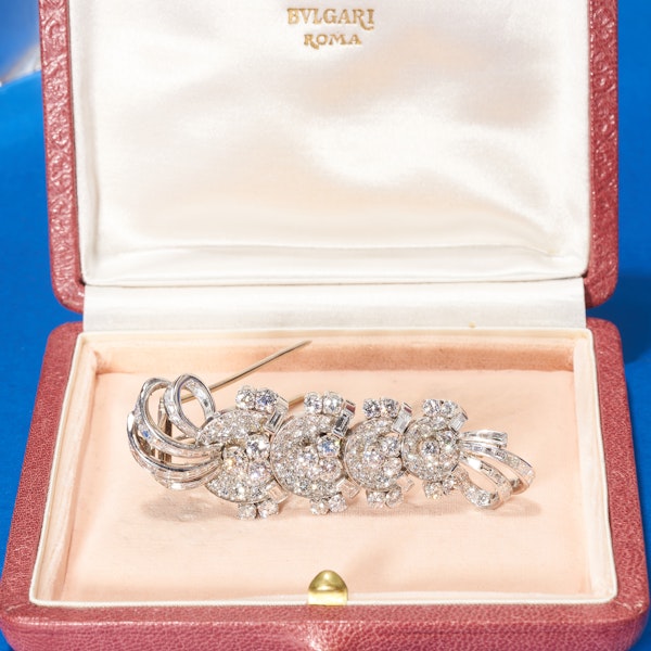 BVLGARI, MAGNIFICENT ART DECO (PRE 1934) DIAMOND CLIP BROOCH - image 2