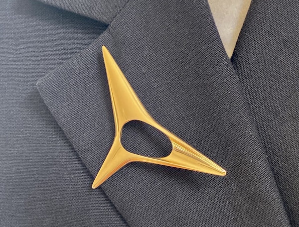 Georg Jensen 18k Brooch by Henning Koppel - image 3