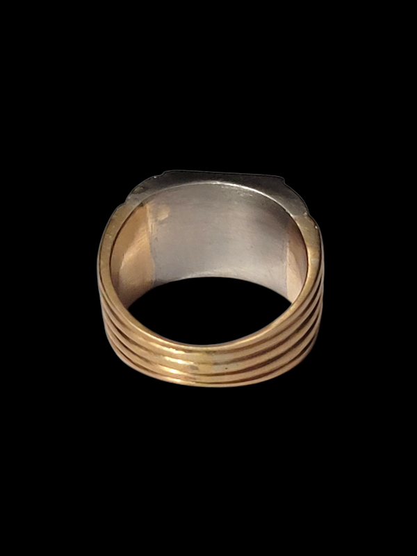Rare antique Platinum and 18ct yellow gold signet ring SKU: 8287 DBGEMS - image 2