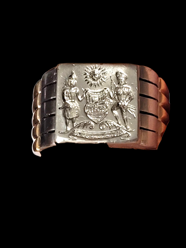 Rare antique Platinum and 18ct yellow gold signet ring SKU: 8287 DBGEMS - image 1