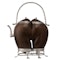 19th century Chinese Straits silver mounted coco-de-mer in the form of an ewer or teapot. - image 3