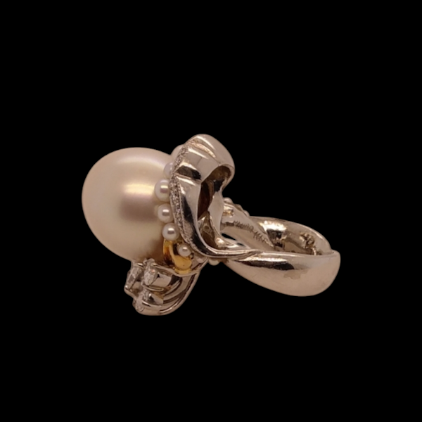 South Sea Pearl and Diamond Ring - image 5