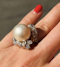 South Sea Pearl and Diamond Ring - image 6