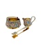 Antique Russian silver gilt cloisonné and shaded enamel sugar basket and creamer and sugar tong by Nikolai Zverev, Moscow c.1910 by - image 2