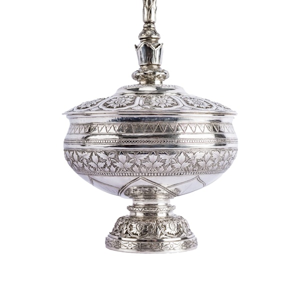 Vietnamese (French Cochinchina) Four Piece Solid Silver Tea Set, 19th century - image 11