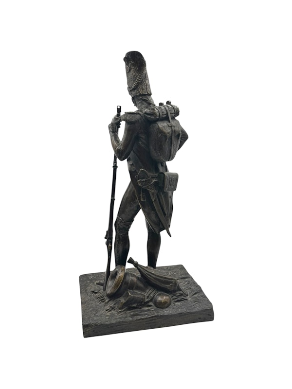 Antique French bronze of French guard by Gechter, 1839. - image 4