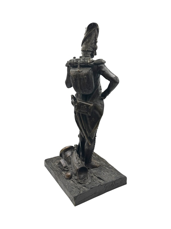 Antique French bronze of French guard by Gechter, 1839. - image 5