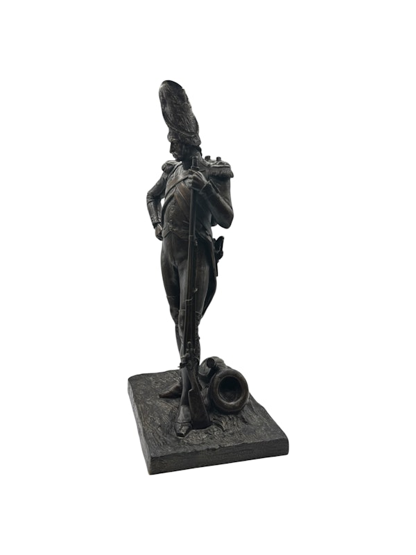 Antique French bronze of French guard by Gechter, 1839. - image 3