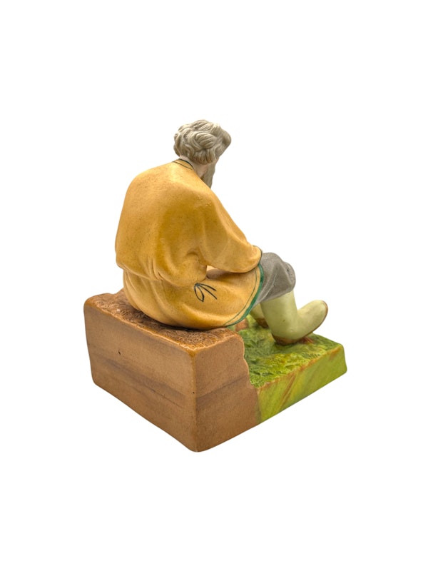 Russian porcelain figure of an old man sitting by Dimetrov Factory after famous gardener producer, c1930s. - image 2