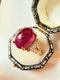 6.70ct Natural Cabochon Ruby & 0.57ct Diamond Ring. - image 5