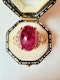 6.70ct Natural Cabochon Ruby & 0.57ct Diamond Ring. - image 6