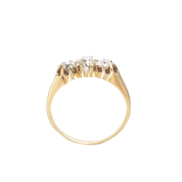 Three Stone Diamond Ring | 18ct Gold | Edwardian c.1900s - image 2