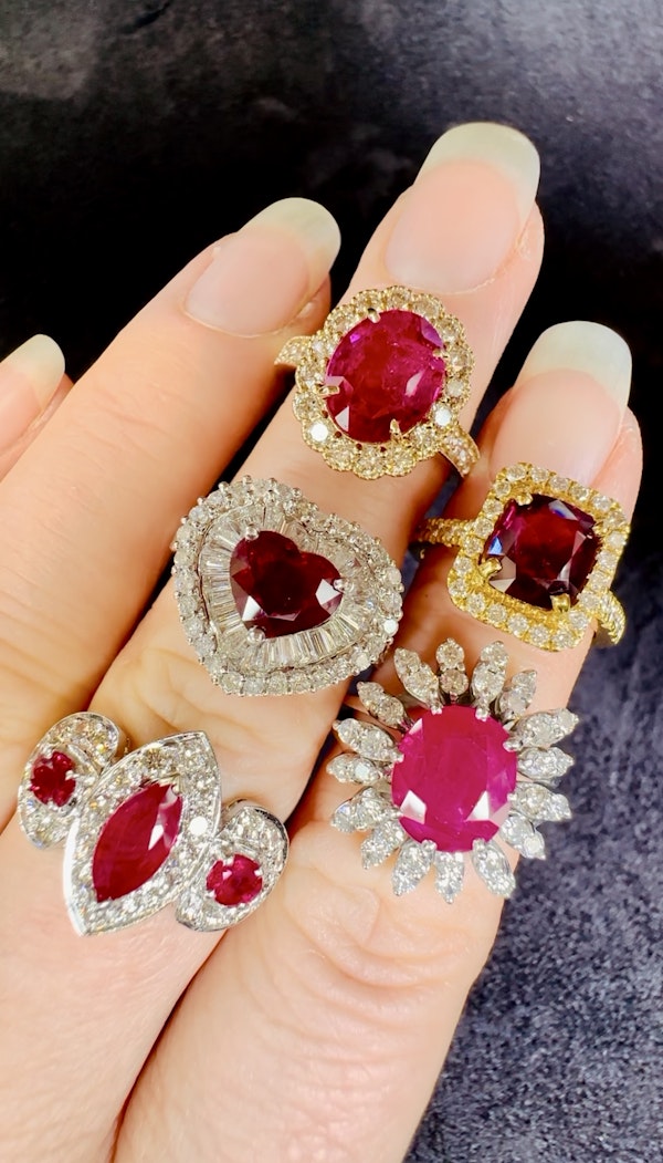 1.63ct Natural Ruby & 1.25ct Diamond Ring - image 6