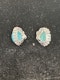 Beautiful Natural Turquoise and diamond earrings - image 3