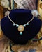 A very beautiful High & 15 Carat Yellow Gold (tested) Late Georgian oval Turquoise Cannetille Necklace English Circa 1830 - 1855 - image 1