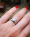 Downstairs at Grays: Platinum, Phoenix Cut, Three Stone Diamond Ring with the option of a matching Eternity Ring, Preowned - image 4