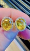 7.16ct Yellow Sapphire & 0.36ct Diamond Earrings - image 2