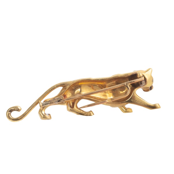 Panthère de Cartier Brooch in 18ct Gold with Emerald Eyes | Signed Cartier - image 4