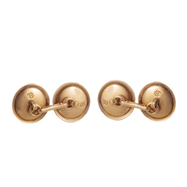 Mother of Pearl Cufflinks | 14ct Rose Gold & Platinum | c.1920s - image 2