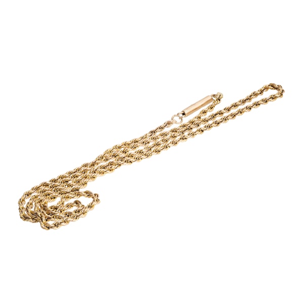 Vintage 9ct Gold Rope Chain | English c.1960s - image 2